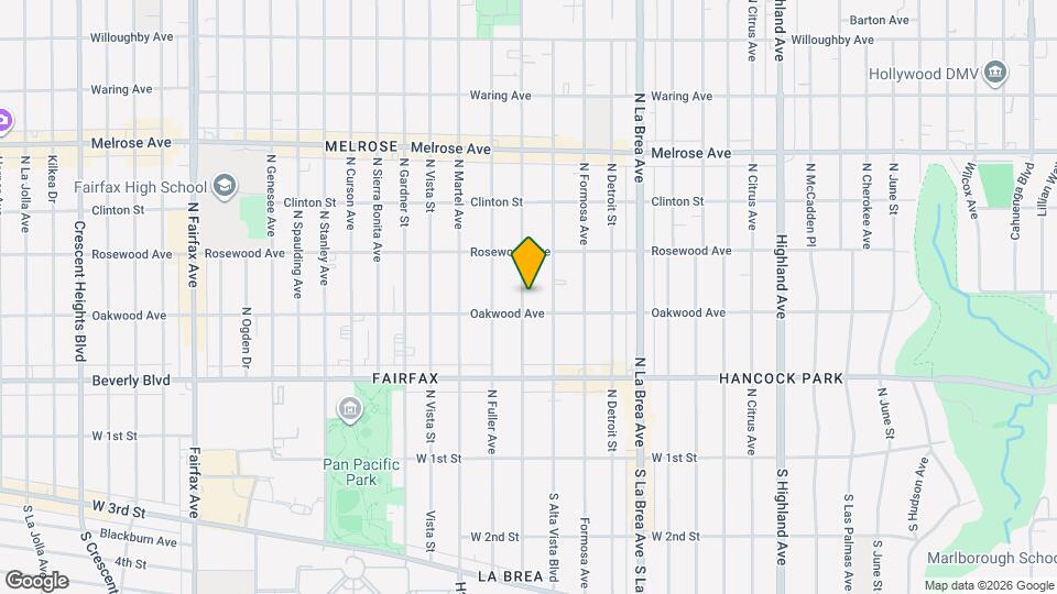 418 N Poinsettia Pl Map and Location Details