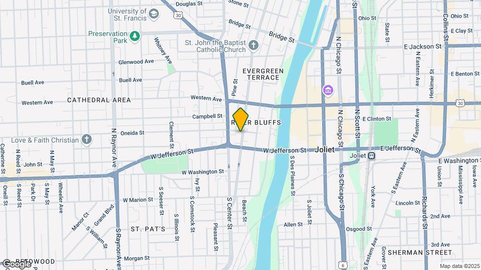 113-123 N Hickory St Map and Location Details