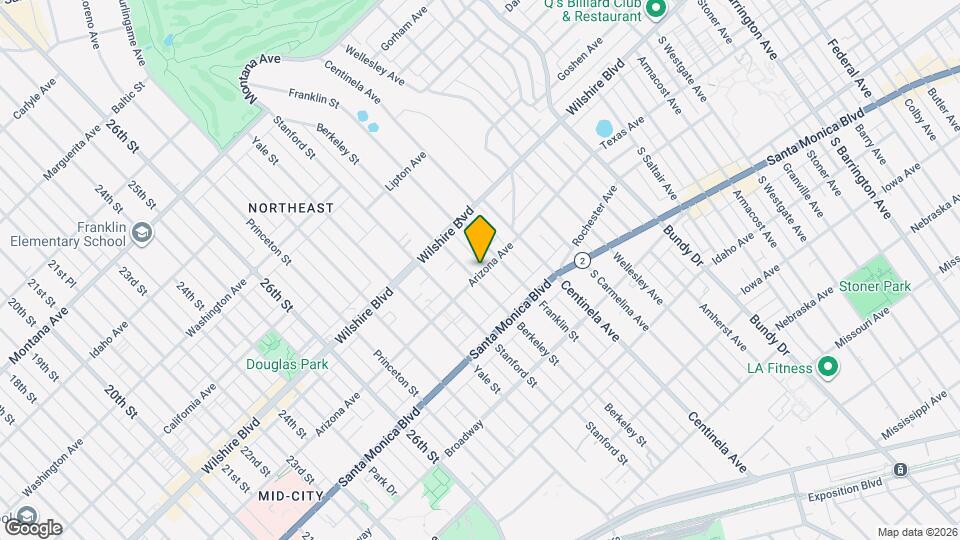 3101 Arizona Ave Map and Location Details