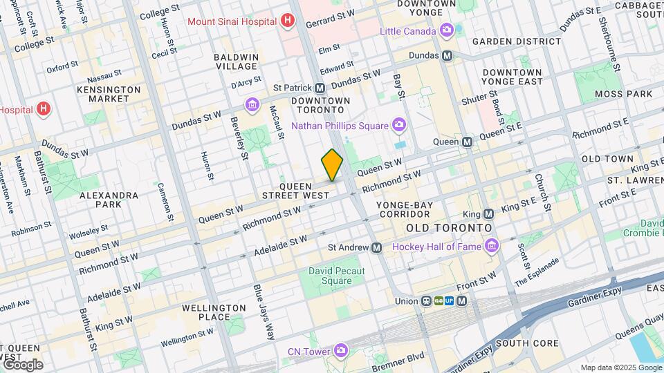 205 Queen St W Map and Location Details