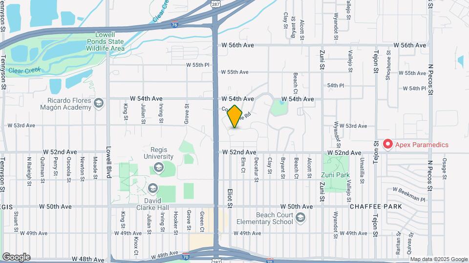 2876 W 53rd Ave Map and Location Details