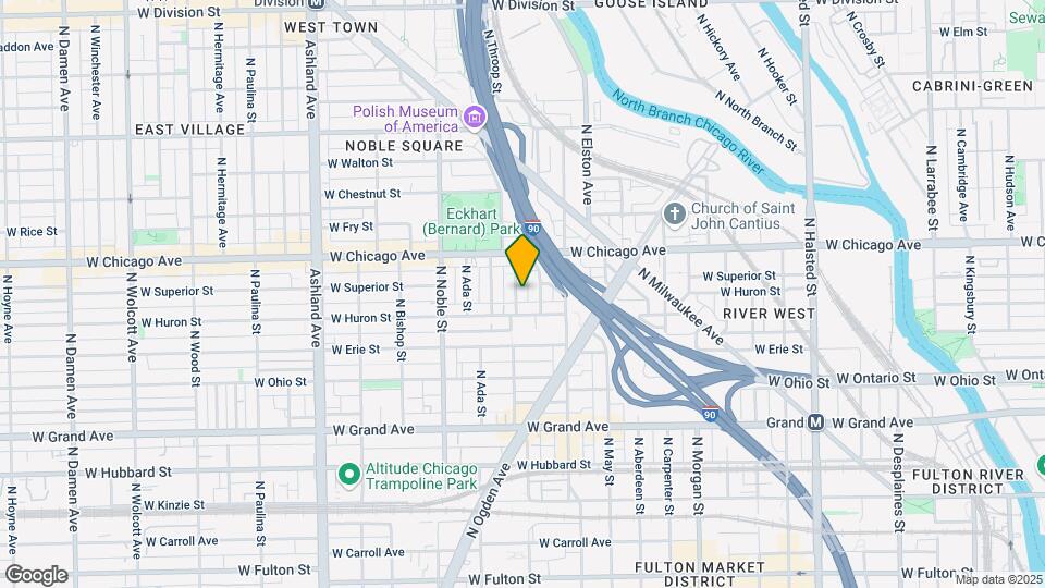 719 N Elizabeth St, Unit 1 Map and Location Details