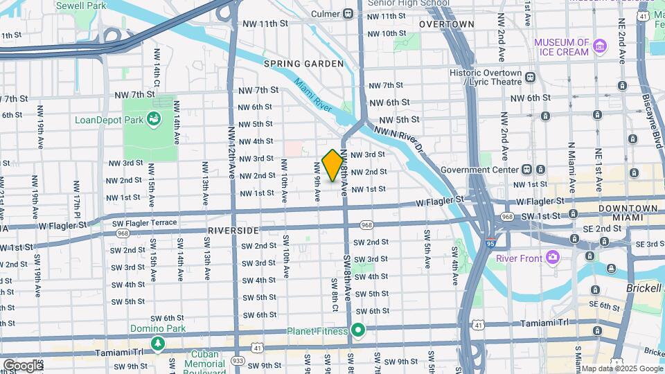 837 NW 1st St Map and Location Details
