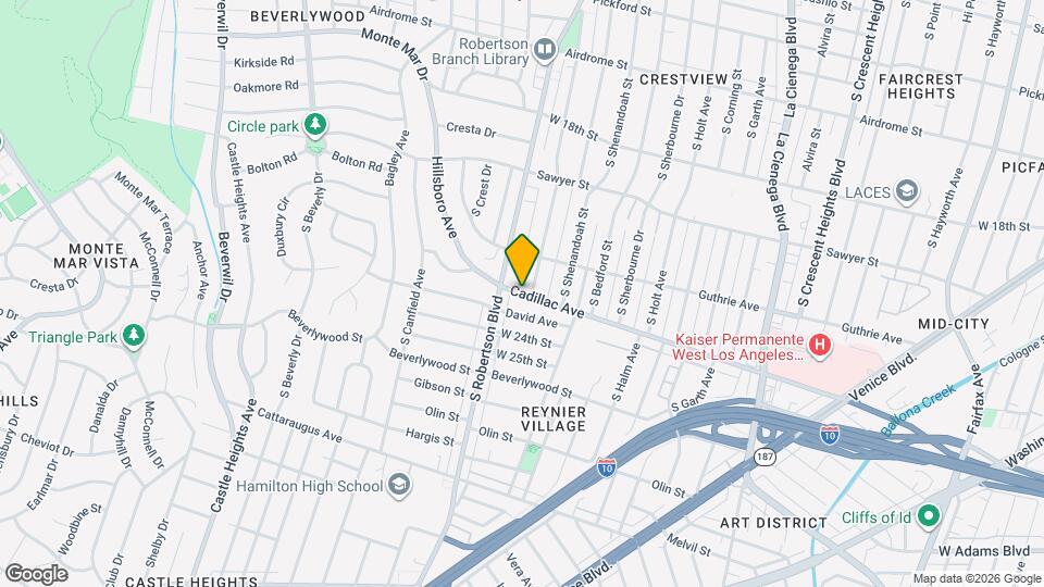 8963 Cadillac Ave Map and Location Details