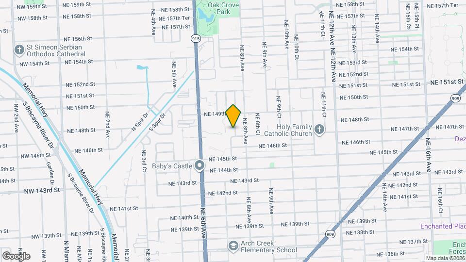 14710 NE 7th Ct Mapa y Detalles de la Ubicación