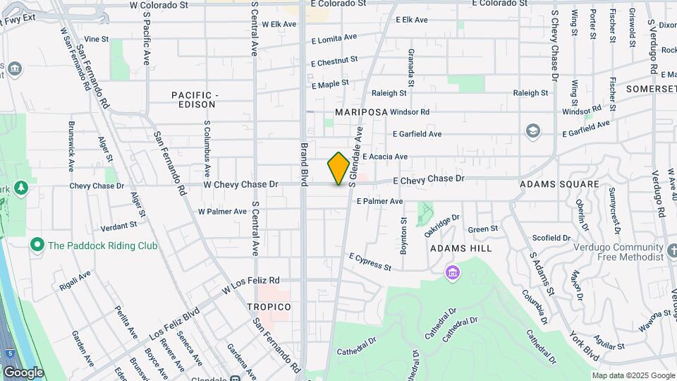 218 E Chevy Chase Dr Mapa y Detalles de la Ubicación