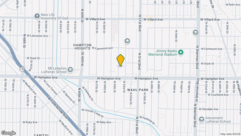 4858 N 54th St Map and Location Details