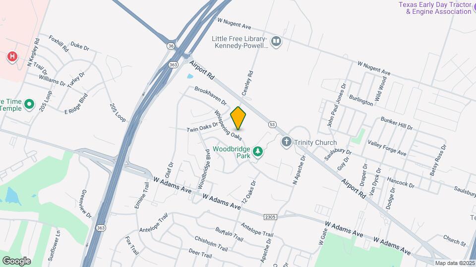 3816 Whispering Oaks Map and Location Details