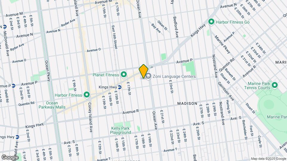 1669 E 19th St Map and Location Details