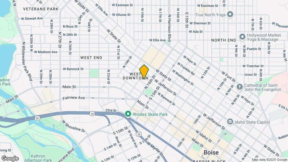 1612 W Bannock St Map and Location Details