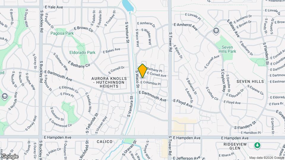 3026 S Waco Ct Map and Location Details