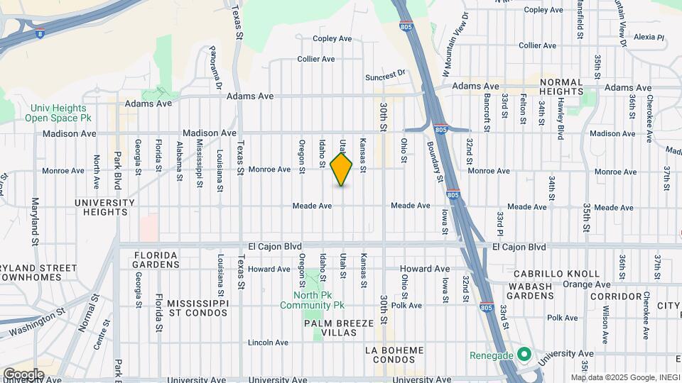 4436 Utah St Map and Location Details