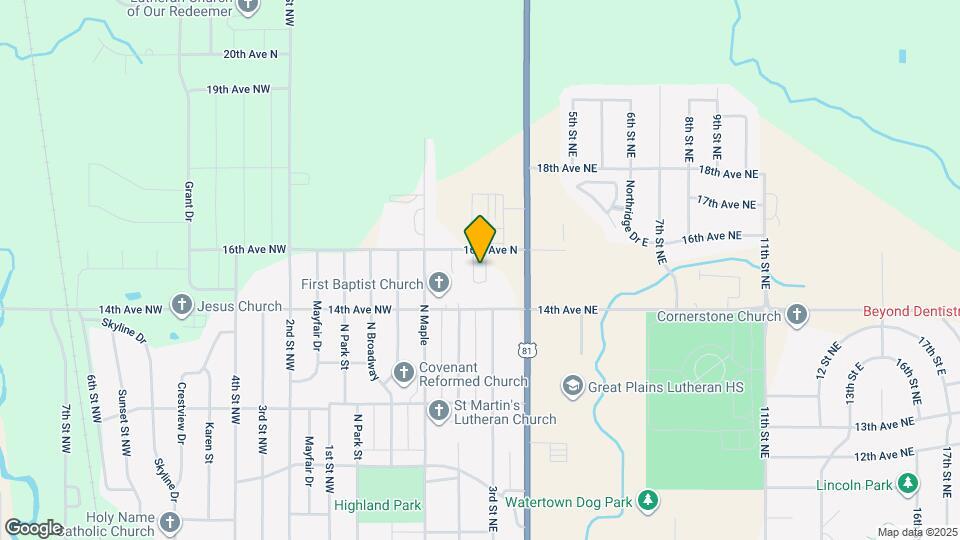 1501 N Grove Pl Map and Location Details