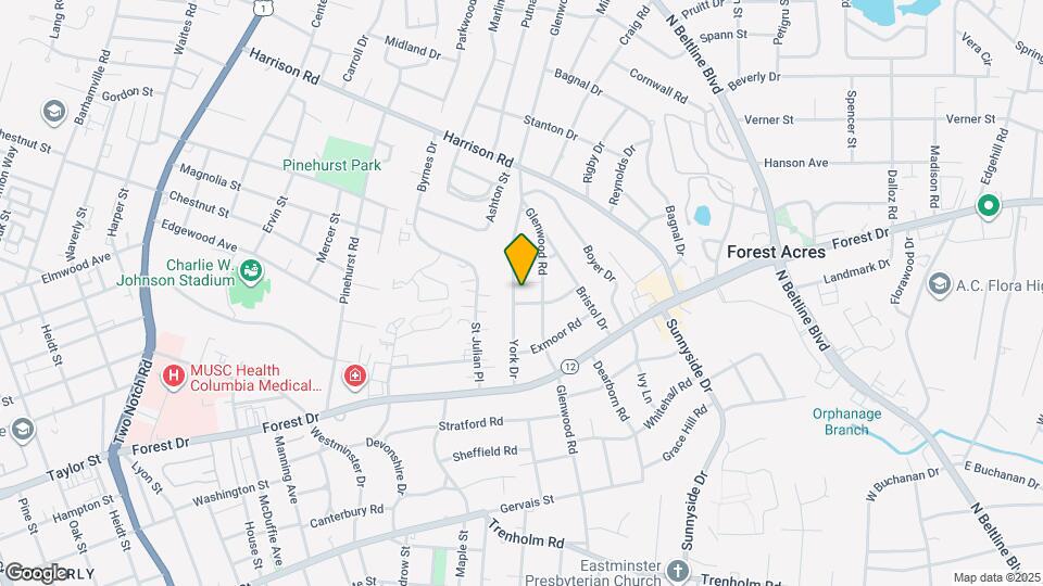 1808 York Dr Map and Location Details