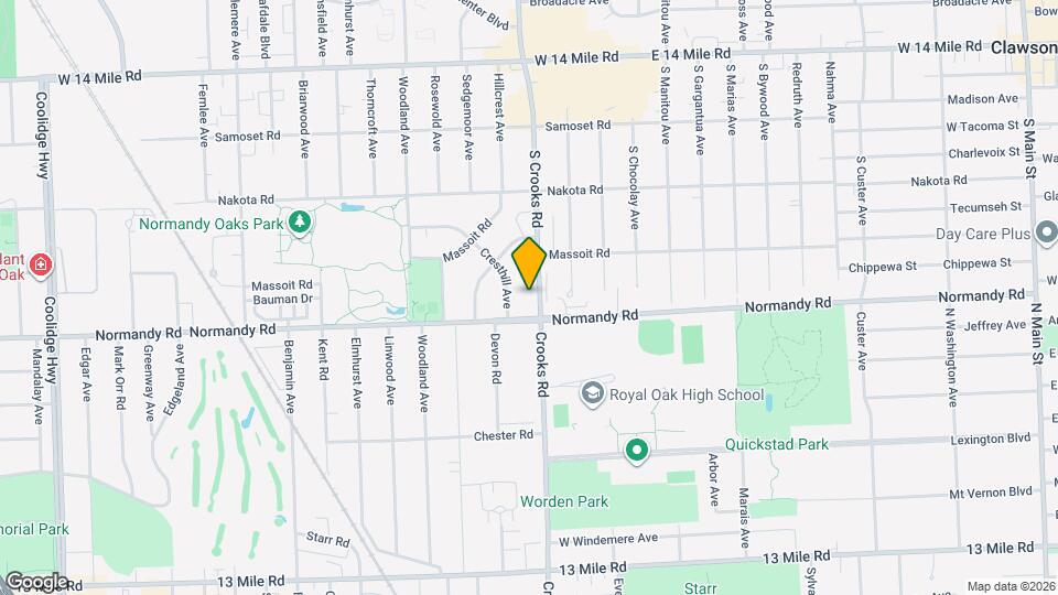 4217 Crooks Rd Map and Location Details