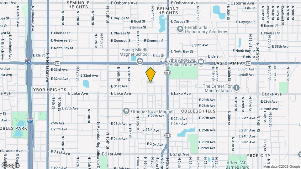 1906 E 31st Ave Map and Location Details