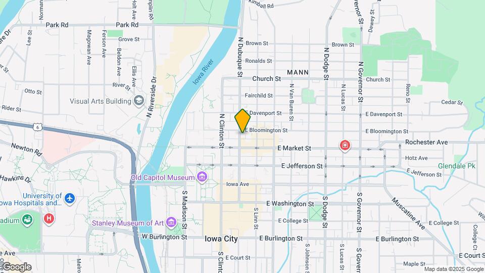 222 N Dubuque St Map and Location Details