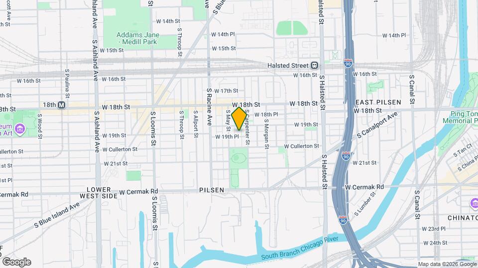 1116 W 19th Pl Map and Location Details