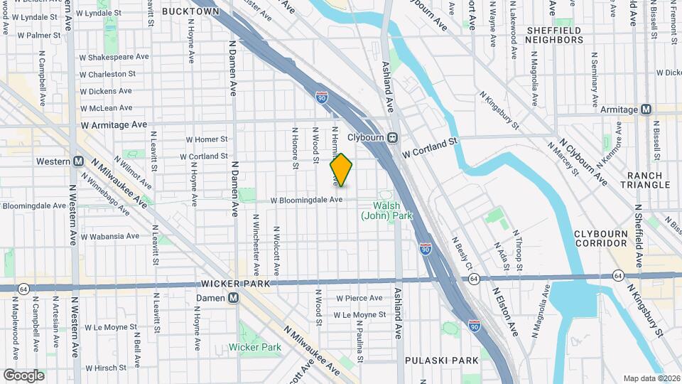 1809 N Hermitage Ave, Unit Garden Mapa y Detalles de la Ubicación