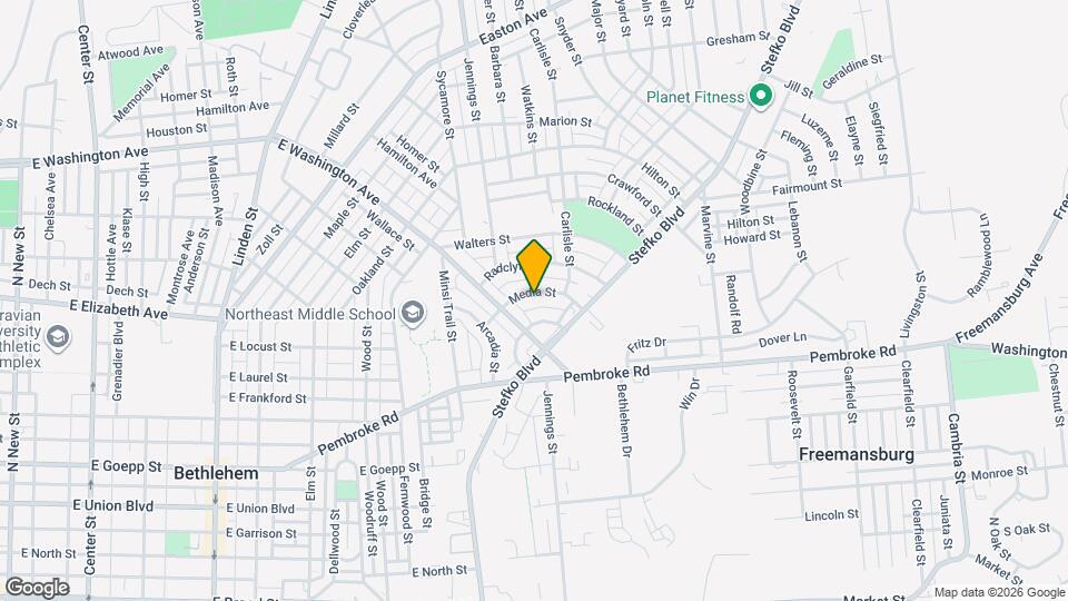 830 Media St Map and Location Details