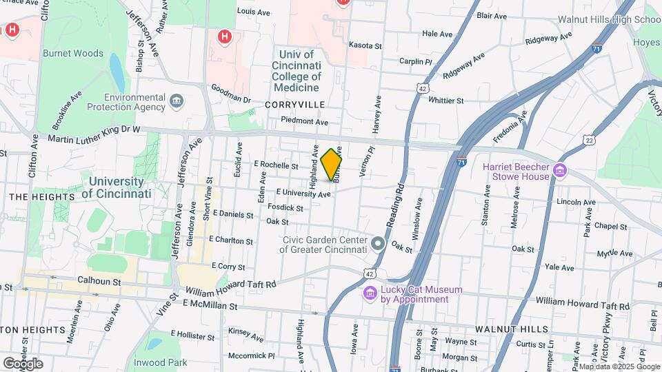 2909-2913 Burnet Ave Map and Location Details