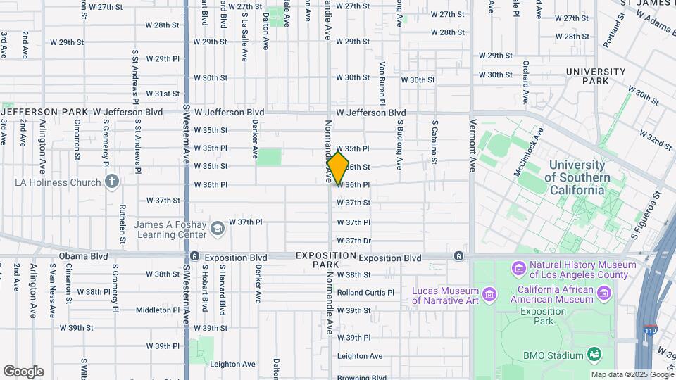 1376 W 36th Pl Map and Location Details