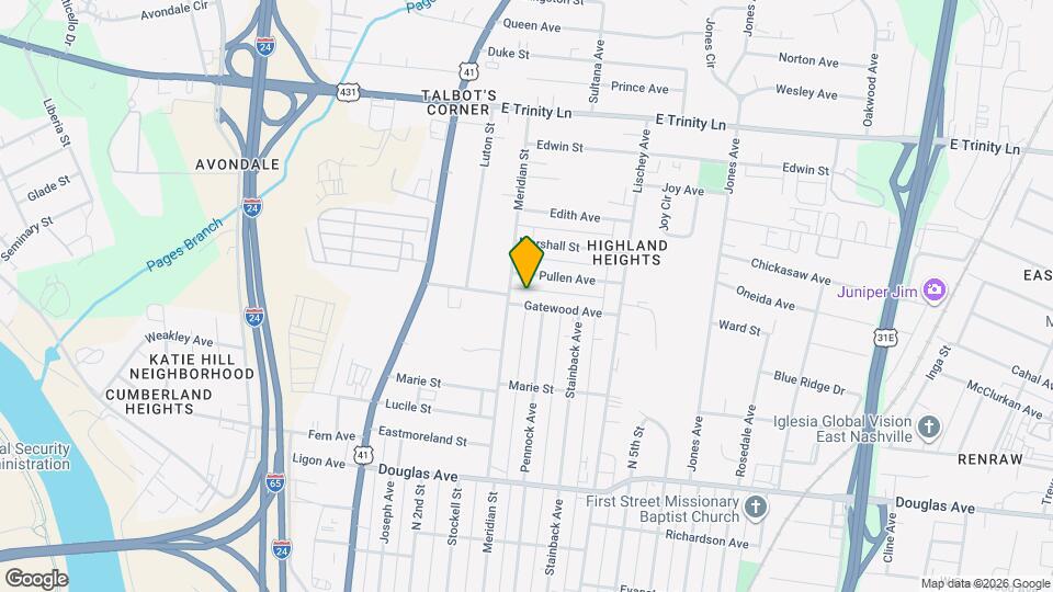 303 Gatewood Ave Map and Location Details