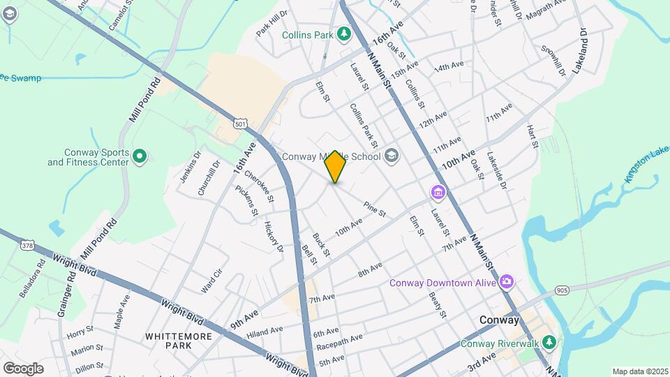 1021 Pine St Map and Location Details