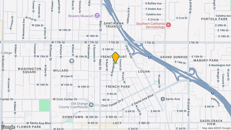 1323 N Spurgeon St Map and Location Details