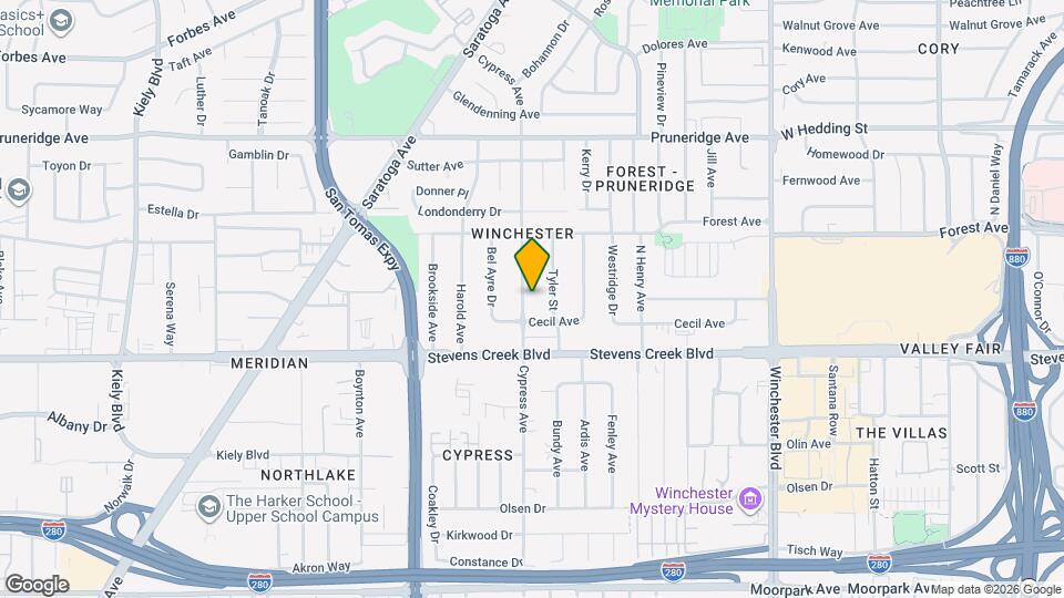 216 Cypress Ave Map and Location Details