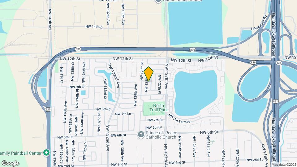 1025 NW 128th Ct Map and Location Details