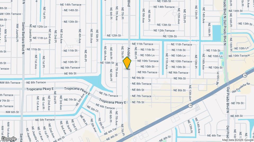 916 Andalusia Blvd Map and Location Details