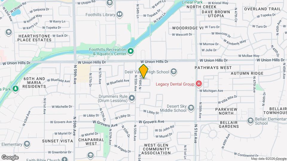 5437 W Bluefield Ave Map and Location Details