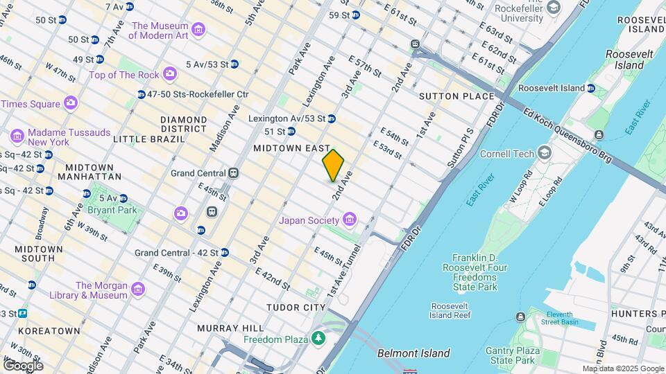 253 E 49th St Mapa y Detalles de la Ubicación