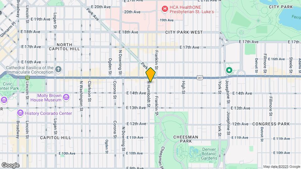 1442 N Humboldt St Map and Location Details