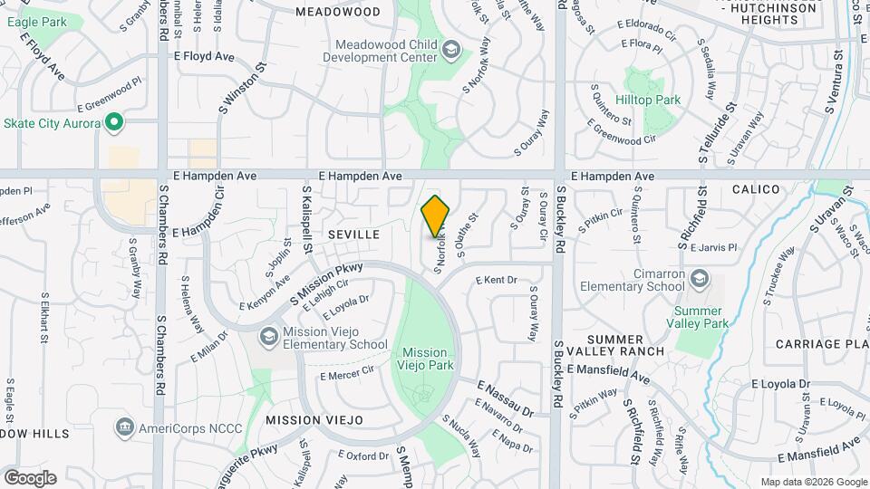 3677 S Norfolk Way Map and Location Details