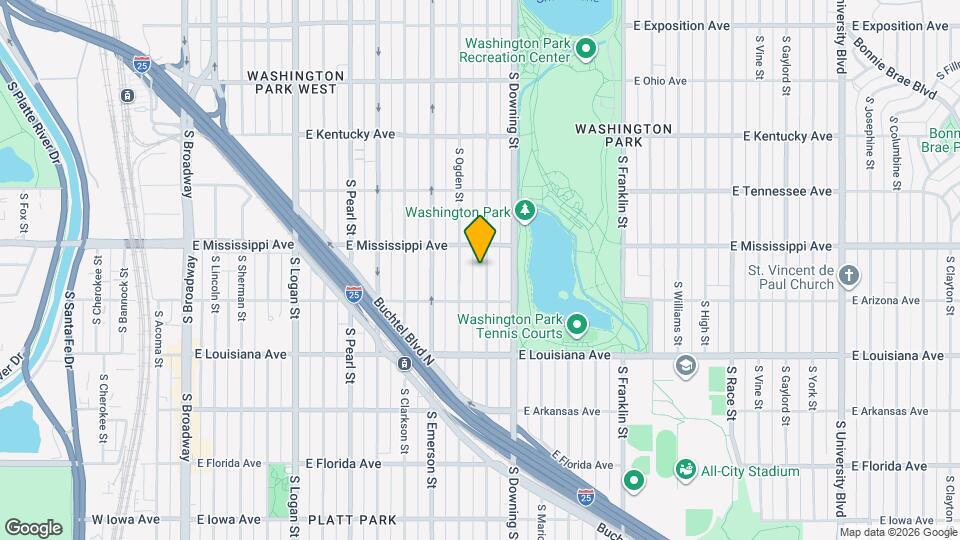 1143 S Corona St Map and Location Details