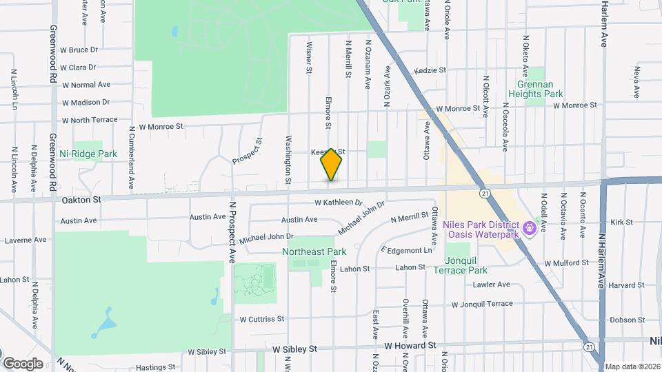 8001 N Elmore St Map and Location Details