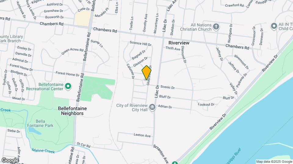 9801 Gloucester Dr Map and Location Details