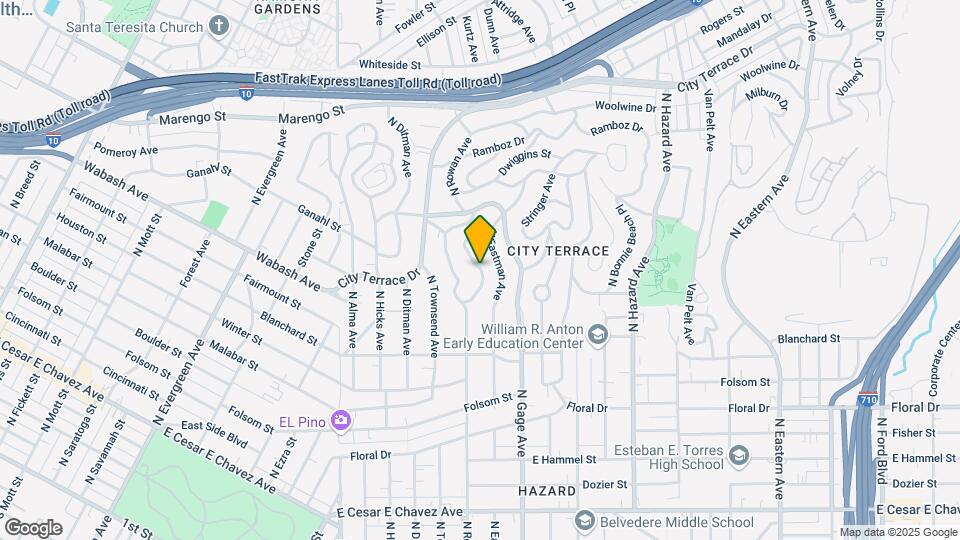 1053 De Garmo Dr Map and Location Details