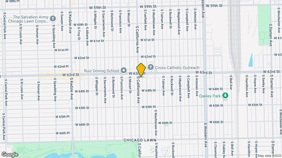 6315-6319 S California Ave Map and Location Details