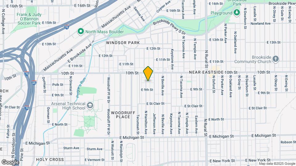 921 N Hamilton Ave Map and Location Details