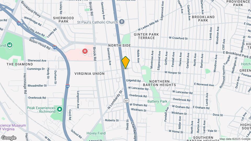 2717 Chamberlayne Ave Mapa y Detalles de la Ubicación