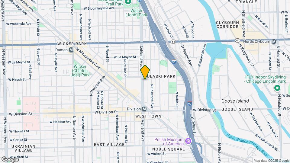 1351 N Ashland Ave Map and Location Details