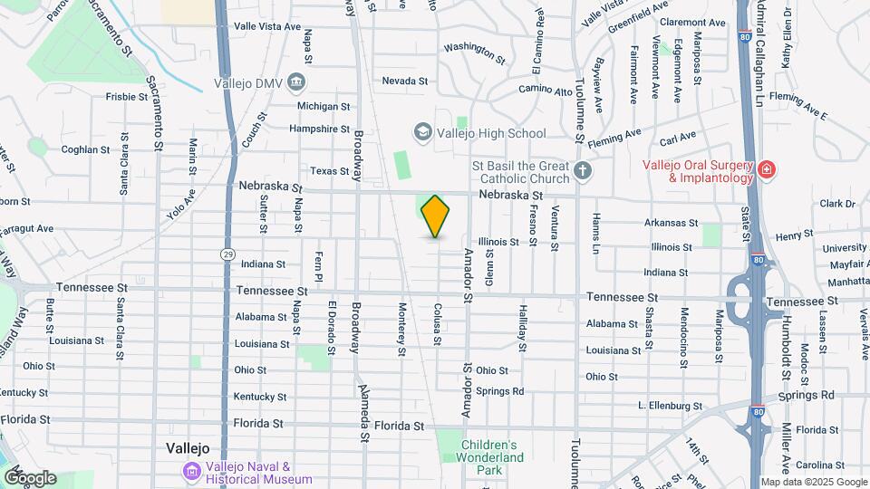 1343 Colusa St Map and Location Details