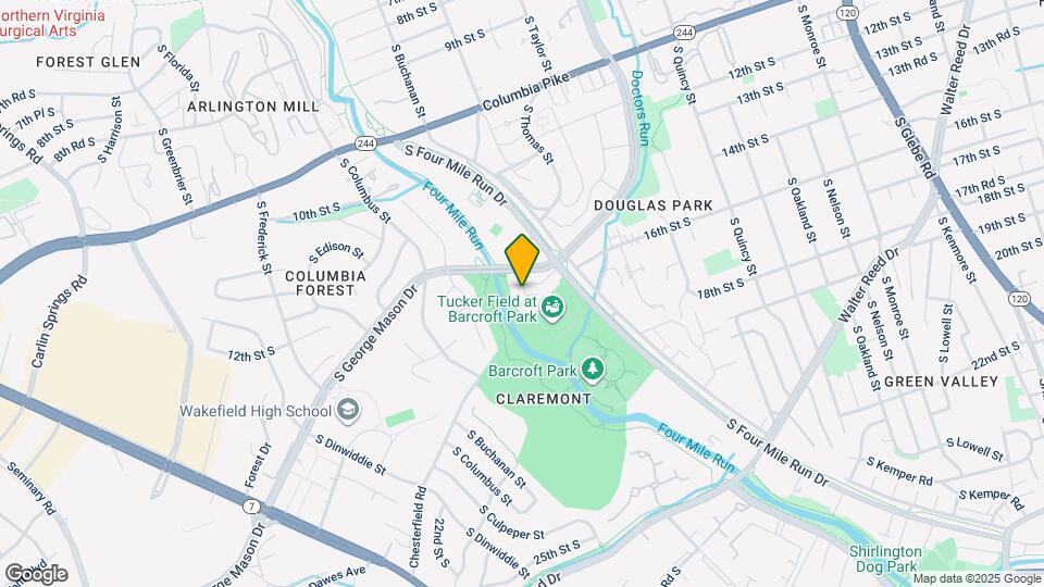 1529 S George Mason Dr, Unit 10 Map and Location Details