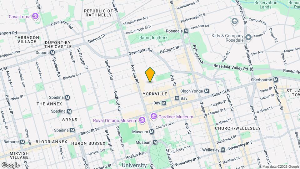 28 Hazelton Ave Map and Location Details