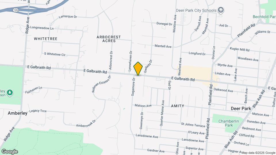 3647 E Galbraith Rd Mapa y Detalles de la Ubicación