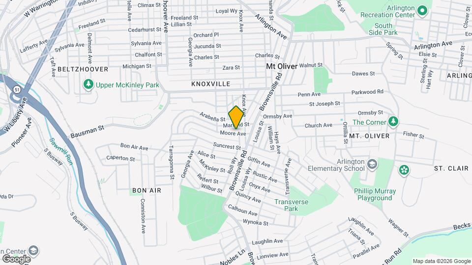 211 Moore Ave Map and Location Details