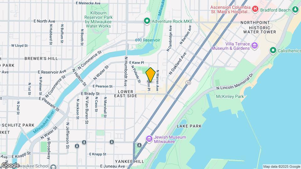 1740 N Arlington Pl, Unit B Map and Location Details